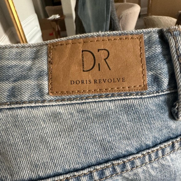 Doris Revolve Denim Boyfriend Star Stitching Jeans - Picture 3 of 16